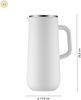 WMF Impulse Thermoskanne 1l, Isolierkanne für Kaffee oder Tee, Drehverschluss, hält Getränke 24h kalt und warm, Thermoskanne Kaffee oder Tee, weiß, Edelstahl, Kunststoff Bild 3