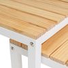Set mit 2 Beistelltischen aus Holz und Metall in Weiß und Natur Bild 2