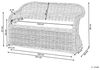 Gartenbank mit Auflage SUSUA 141 cm Rattan Naturfarben Bild 3