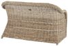 Gartenbank mit Auflage SUSUA 141 cm Rattan Naturfarben Bild 5