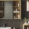 Badspiegelschrank Viola Cashmere/Artisan-Eiche 100 x 75 cm Vicco Bild 4