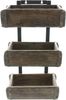 Wandregal "Kolonial" aus recyceltem Holz im Used Look mit 3 Holzkisten, Hängeregal Pflanzenregal, Blumenregal Bild 2