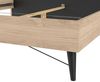 Dmora - Doppelbett Cybele, Struktur des Container-Betts, Sommier mit Verkleidung, Matratzenhalterstruktur, 207x193 h91 cm, helle Eiche Bild 5