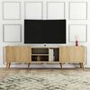 Dmora TV-Schrank Jocasta 180 x 34 x 52 cm Braun mit 3 Fächern Bild 5