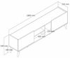 Dmora TV-Schrank Jocasta 180 x 34 x 52 cm Braun mit 3 Fächern Bild 2