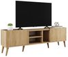 Dmora TV-Schrank Jocasta 180 x 34 x 52 cm Braun mit 3 Fächern Bild 3