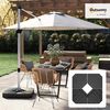 Outsunny Schirmhalter 4-teilig, mit Holzoptik, für Stöcke bis Ø 20 mm, Sonnenschirmständer für Ampelschirm, 4 tlg, Schirmgewicht Bild 2