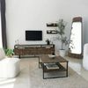 Dmora Novastra, Sideboard für Wohnzimmer, niedriger Schrank für TV, Wandbasis, 170 x 30 x 40 cm, Walnuss Bild 5