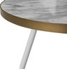 Couchtisch weiß / gold Marmor Optik ⌀ 61 cm RAMONA Bild 5