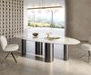 Esstisch Edge Oval 280x130 Keramik Minas Melange Weiß-Beige Pilier Edelstahl Graphit Bild 5