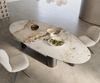 Esstisch Edge Oval 280x130 Keramik Minas Melange Weiß-Beige Pilier Edelstahl Graphit Bild 3