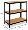 shelfplaza BLACK 100x120x60 cm Schwerlastregal in schwarz mit 3 Böden und 175 kg Traglast pro Boden Bild 2