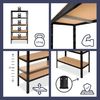 shelfplaza BLACK 100x120x60 cm Schwerlastregal in schwarz mit 3 Böden und 175 kg Traglast pro Boden Bild 3