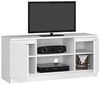 Home Collective TV-Schrank 120cm breit mit zwei Türen und zwei offenen Regalen Lowboard Wohnzimmer Schlafzimmer in weiss Bild 2