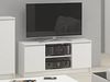 Home Collective TV-Schrank 120cm breit mit zwei Türen und zwei offenen Regalen Lowboard Wohnzimmer Schlafzimmer in weiss Bild 4