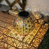 2x LED Solarleuchte, Kugel, Geflecht, silber-antik, H 29 cm Bild 5