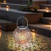 2x LED Solarleuchte, Kugel, Geflecht, silber-antik, H 29 cm Bild 3