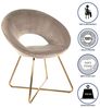 Montemaggi Sessel, Leder, Beige, 71 x 59 x 84 cm MEP39T Bild 4