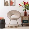 Montemaggi Sessel, Leder, Beige, 71 x 59 x 84 cm MEP39T Bild 2