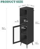 YITAHOME Barschrank mit verstellbaren LED-Lichtern, Kaffeebar mit Weinregal & Haken & Acryl-Türschrank, Küche Buffet Sideboard für Home Bar/Esszimmer/Wohnzimmer, Schwarz Bild 3