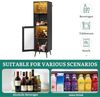 YITAHOME Barschrank mit verstellbaren LED-Lichtern, Kaffeebar mit Weinregal & Haken & Acryl-Türschrank, Küche Buffet Sideboard für Home Bar/Esszimmer/Wohnzimmer, Schwarz Bild 5