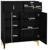 FurnitureR Black Buffet Cabinet, Modern Design, Particle Board Construction, Spacious Storage, Elegant Addition to Dining Room & Kitchen, Durable Materials, Compact Dimensions Bild 4