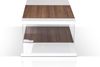 Möbel-Eins SOLITO Couchtisch, Material MDF, weiss/eichefarbig mit Glas Bild 2