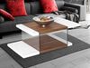 Möbel-Eins SOLITO Couchtisch, Material MDF, weiss/eichefarbig mit Glas Bild 5