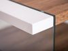 Möbel-Eins SOLITO Couchtisch, Material MDF, weiss/eichefarbig mit Glas Bild 3