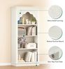 YITAHOME 4-Tier Vintage Bücherregal mit geschnitztem Design Bücherregal offenes Display Lagerung- Ideal für Wohnzimmer, Schlafzimmer, Arbeitszimmer & Büro, Weiß, 140cm Bild 5