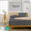 Buymax® Spannbettlaken 100x200 cm Doppelpack 100% Baumwolle Spannbetttuch Bettlaken Jersey, Matratzenhöhe bis 25 cm, Farbe Anthrazit Bild 2