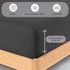 Buymax® Spannbettlaken 100x200 cm Doppelpack 100% Baumwolle Spannbetttuch Bettlaken Jersey, Matratzenhöhe bis 25 cm, Farbe Anthrazit Bild 3