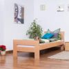 EinzelbettEasy Premium Line K2, Buche Vollholz massiv Natur - Maße: 90x200 cm Bild 4