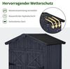M MCombo Gartenschrank Gartenhaus Holz Wetterfest, Outdoor Wasserdicht Schrank mit Boden, für Außenbereich Balkon Terrasse, 1165 (Anthrazitgrau) Bild 5