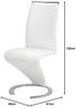 Vente-unique - TWIZY Stuhl Kunstleder Weiß - B 49 cm x H 100 cm x L 61 cm Bild 3