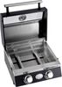 RÖSLE Gasgrill BBQ-Portable VIDERO G2-P, tragbarer Tischgrill mit 2 Edelstahlbrennern, Warmhalterost und Deckel mit Glaseinsatz sowie Deckelthermometer, pulverbeschichteter Stahl, 50 mbar Bild 3