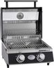 RÖSLE Gasgrill BBQ-Portable VIDERO G2-P, tragbarer Tischgrill mit 2 Edelstahlbrennern, Warmhalterost und Deckel mit Glaseinsatz sowie Deckelthermometer, pulverbeschichteter Stahl, 50 mbar Bild 2