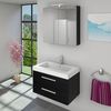 Spiegelschrank Badspiegel Badezimmer Spiegel City 60cm Esche schwarz mit 5W LED-Strahler Bild 2