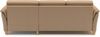 CAVADORE Leder-Eckcouch Palera mit Longchair / Landhaus-Sofa mit Federkern + massiven Holzfüßen / 244 x 89 x 163 / Leder Beige Bild 5