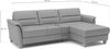 CAVADORE Leder-Eckcouch Palera mit Longchair / Landhaus-Sofa mit Federkern + massiven Holzfüßen / 244 x 89 x 163 / Leder Beige Bild 3