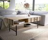 Couchtisch Nereos 130x60 cm Mango White Wash Metall Schwarz Bild 2