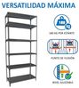 Simonrack Schwerlastregal, Lagerregal, 250 x 100 x 30 cm, Metallregal, Kellerregal, Biegestelle 180 kg, 6 Fachböden, Antracite - Simonclick Bild 4