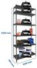 Simonrack Schwerlastregal, Lagerregal, 250 x 100 x 30 cm, Metallregal, Kellerregal, Biegestelle 180 kg, 6 Fachböden, Antracite - Simonclick Bild 2