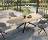 Outdoortisch Edge Oval 280x130 cm Keramik Laminam® Sabbia Eichefarbig Kreuzgestell Rechteck Schwarz Bild 2