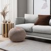ENGLISH HOME Pouf Hocker | Rund Sitzpouf | Sitzhocker | Sitzpuff | Fußhocker | Strick Puff Hocker für Wohnzimmer, Schlafzimmer | Strickhocker Pouf Braun 35x50 cm Bild 5