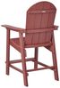 Garten-Barstuhl ADIRONDACK Kunststoff Rot Bild 5