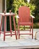 Garten-Barstuhl ADIRONDACK Kunststoff Rot Bild 2