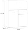 Forte MOKKARO Barkommode 95, Barschrank mit 2 Schranktüren, 1 Schublade, 1 Klappschrank, Mauvella Eiche Dekor/Schwarz, 94,7 cm breit, 123,5 cm hoch, 42 cm tief Bild 2