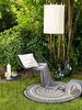 benuta PLUS In- & Outdoor-Teppich Metro Flachgewebe Modern Wetterfest Schwarz/Weiß ø 120 cm rund - Outdoor-Teppich für Balkon & Garten Bild 2