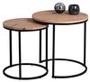 M2 Kollektion Denver Couchtisch/Kaffeetisch, Holzwerkstoff, braun, H1=47cm, D1=40cm, H2=52cm, D2=50cm Bild 4